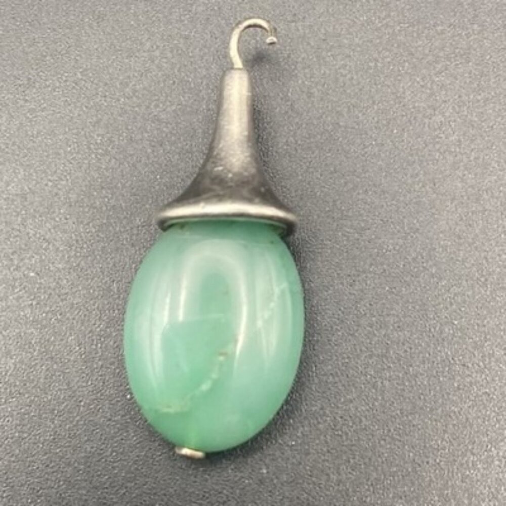 Mixed Green Gemstone Lot Aventurine Quartz Serpentine Beads Pendants Sterling - Picture 8 of 16